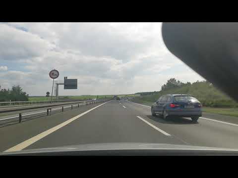 Fahrt auf der A7 Richtung Süden