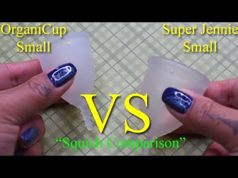 OrganiCup vs Super Jennie SM  Menstrual Cup Squish
