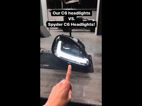 Our C6 Corvette XB headlights vs. Spyder headlights!