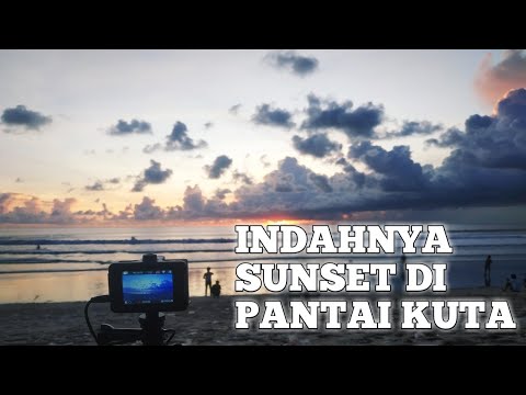 Indahnya Sunset (Matahari Terbenam) Di Pantai Kuta Bali | Motovlog