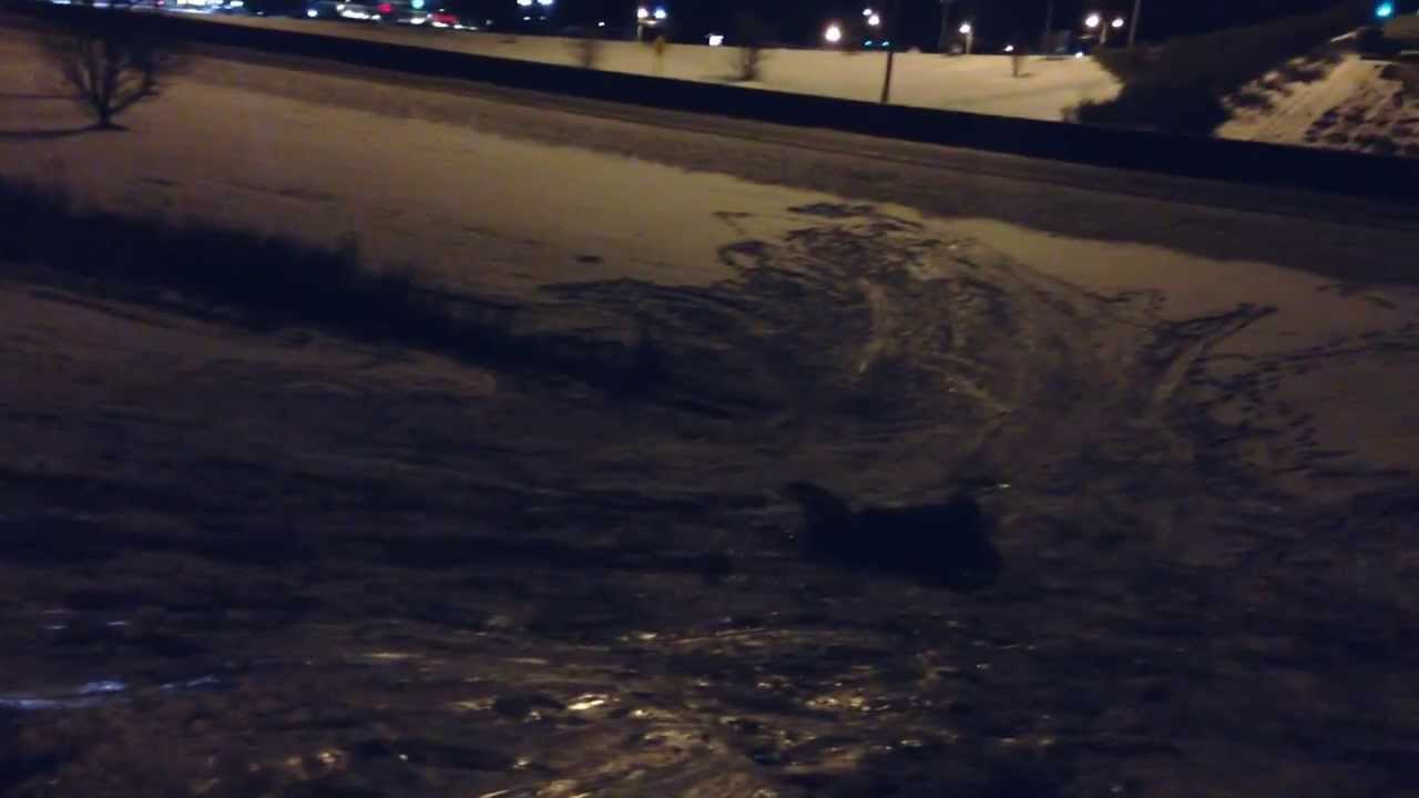 84yr Old Grandpa Sledding Downhill | 2014