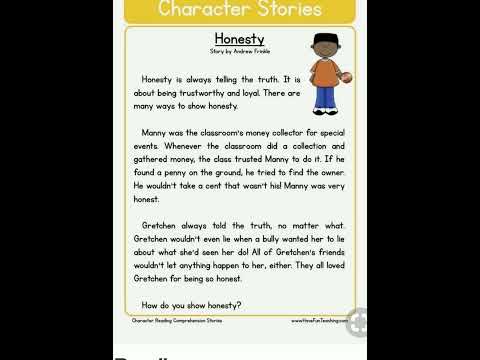 Character Stories || Honesty || Short essay