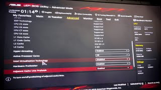 How to enable virtualization on Asus UEFI bios