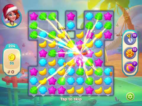 Hawaii Match-3 Mania Level 224 - No Boosters - FULL STORY - CaroGamesNL