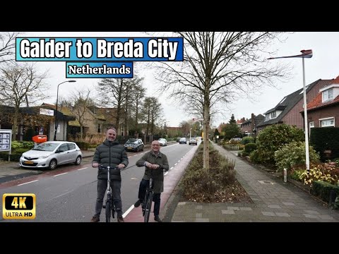 🚴‍♂️ Sunny Day Cycling Tour: Galder to Breda City, Netherlands 4K