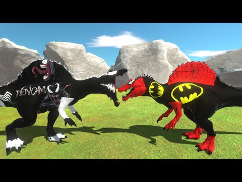 VENOM SPINOSAURUS MOUTAIN DEATH RUN - Animal Revolt Battle Simulator