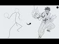 How to draw Ryomen Sukuna Full Body out of Stick Man | Easy Step by Step