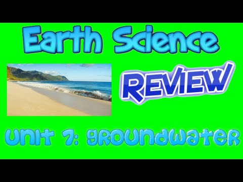 Earth Science Review Video 24: Unit 7 - Groundwater