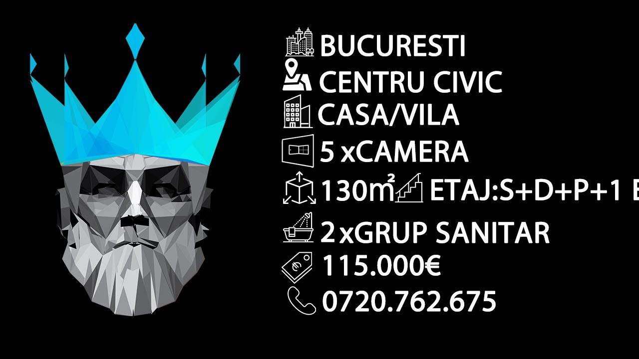 Tur video Unirii - Centrul Civic | Casa cu 4 camere | Curte Individuala 200mp | 
