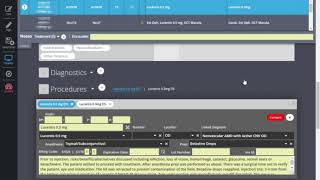 Nextech IntellechartPro procedure summary BOLD diagnosis