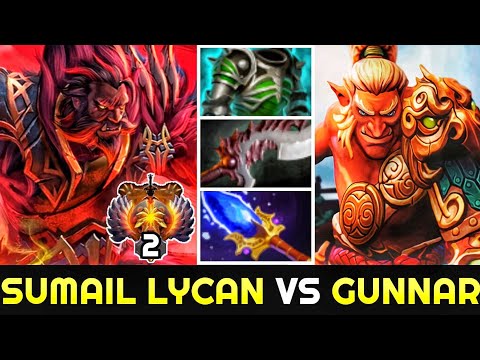 SUMAIL Lycan vs GUNNAR Troll Warlord - Epic Battle Carry in Ranked Game 7.25 Dota 2