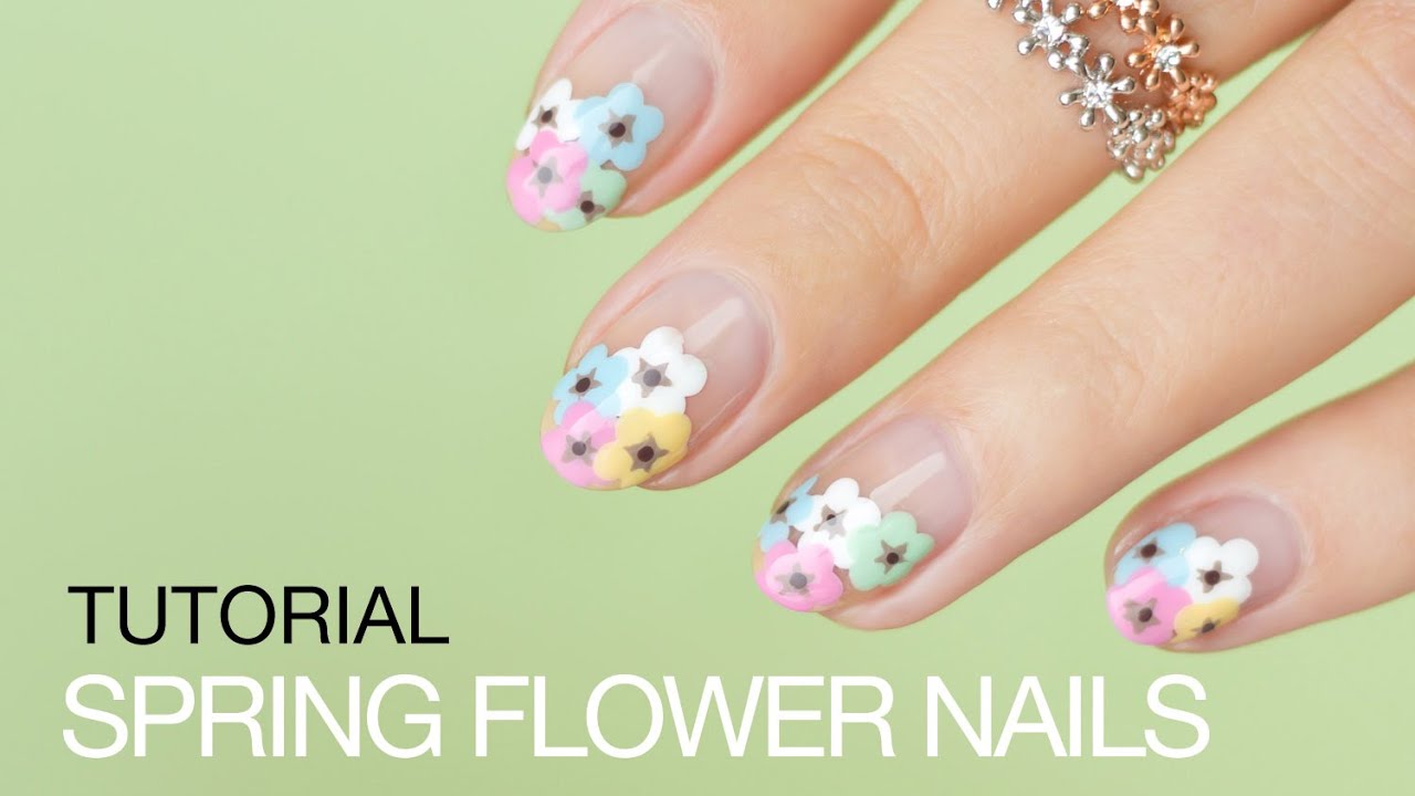 Spring Flower Nail Art - Tutorial || SoNailicious