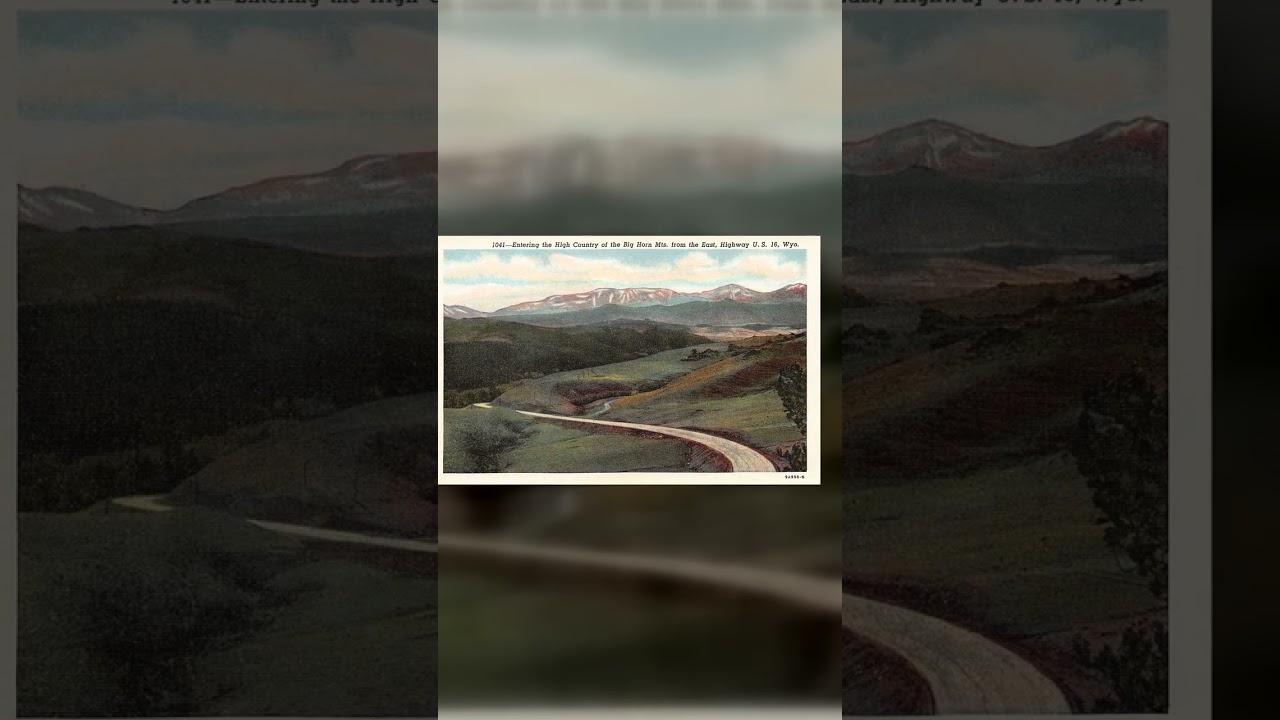 Sanborn Souvenir Co., Linen Postcard, Big Horn Mts., Wyoming, 1930s Video