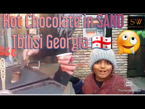 Georgia Tbilisi Hot Chocolate In SAND | SENTHIL ENJOYING Hot Chocolate N Hot Sand @Tbilisi Georgia