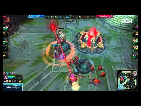 SKT vs EMF Game 1 Highlights LCK Champions 2016 Spring W3D3 SK Telecom T 1 vs E mFire