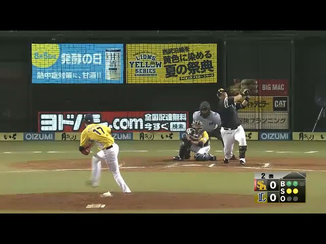 【2回表】ライオンズ・ドラ1高橋光成 ホークス・李大浩からプロ初奪三振!! 2015/8/2 L-H