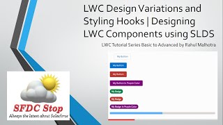 LWC Design Variations and Styling Hooks | Designing LWC Components using SLDS | Basic to Advanced