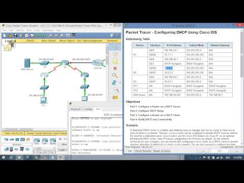 CCNA2 10.1.3.3 Packet Tracer Configuring DHCPv4 Using Cisco IOS