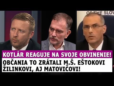 Kotlár reaguje na svoje obvinenie, občania to zrátali Matovičovi, Šutajovi Eštokovi aj Žilinkovi