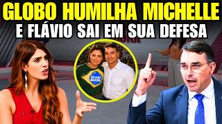 Militante ATACA Michelle ao vivo na Globo e tem sua narrativa DESMENTIDA por Flávio Bolsonaro!