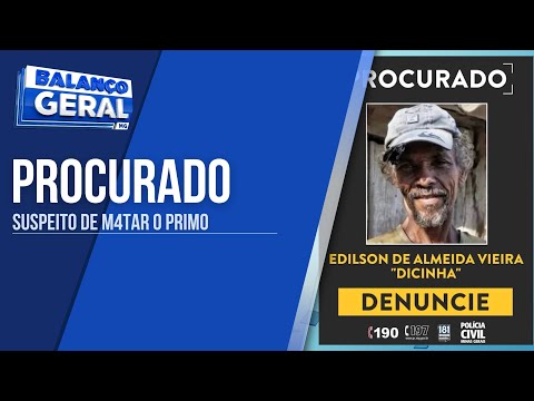 POLÍCIA DIVULGA ROSTO DO SUSPEITO DE MATAR PRIMO POR SUPOSTO RITUAL EM PINTÓPOLIS