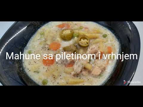 Mahune sa piletinom i vrhnjem