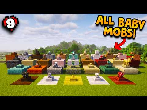 I Built a MUSEUM for EVERY NEW BABY MOB in Minecraft Hardcore