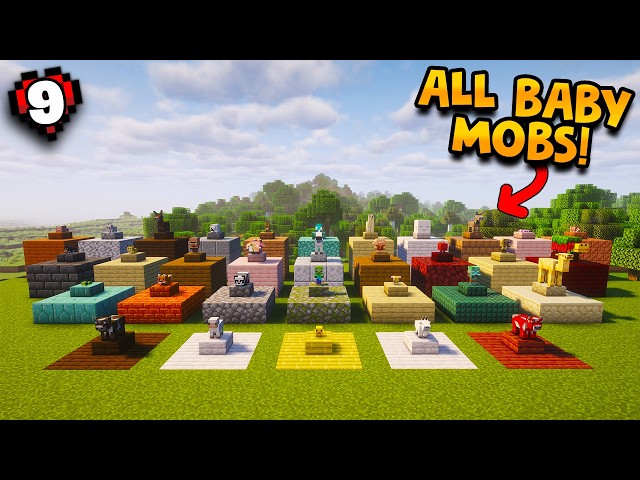 I Built a MUSEUM for EVERY NEW BABY MOB in Minecraft Hardcore
