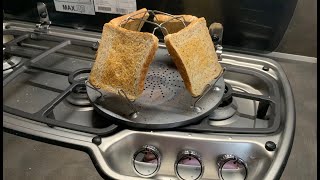 Camping-Toaster aus Edelstahl