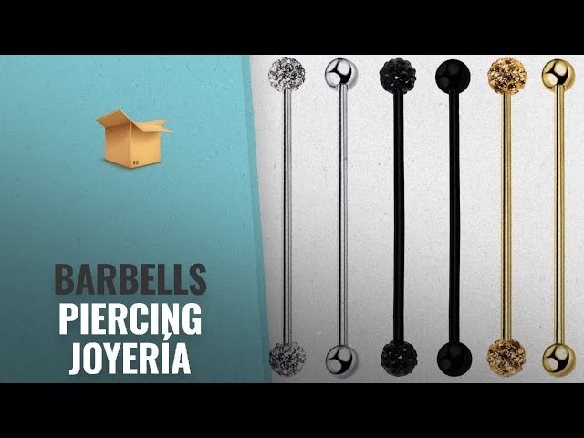 Vídeo relacionado con Mikovivi 10 Piezas Joyería Piercing Industrial 14G, Pendientes Barbell Industrial de Acero Inoxidable Cartílago Hélix Piercing para Mujeres Hombres