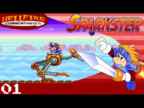 Sparkster (SNES) playthrough [Part 1: Adventures of the Rocket Knight]