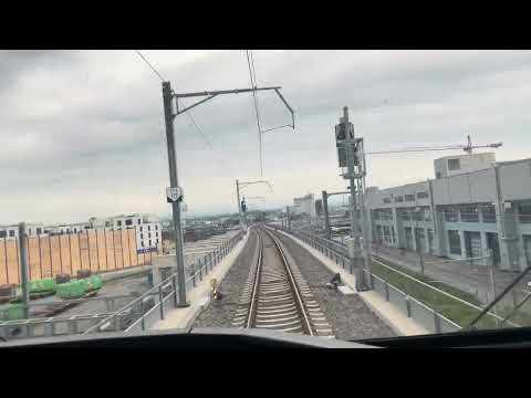 Von Lausanne nach Renens VD: Fahrt über die Überwerfung