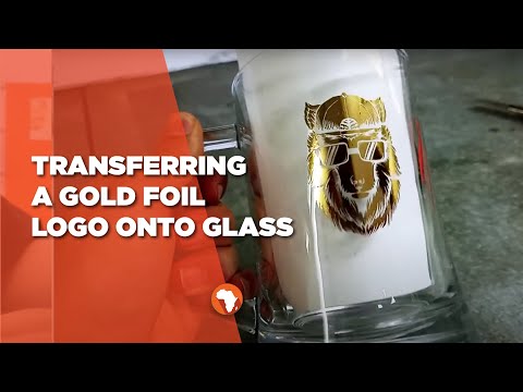Transferring A Gold Foil Logo Onto Glass