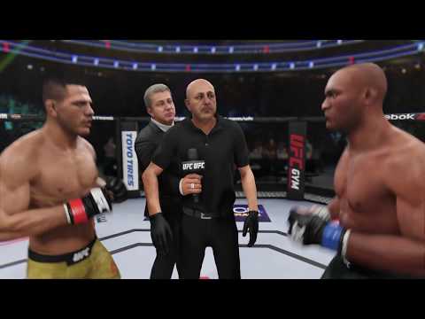 Dos Anjos vs. Usman (EA Sports UFC 3) - CPU vs. CPU - Crazy UFC 👊🤪