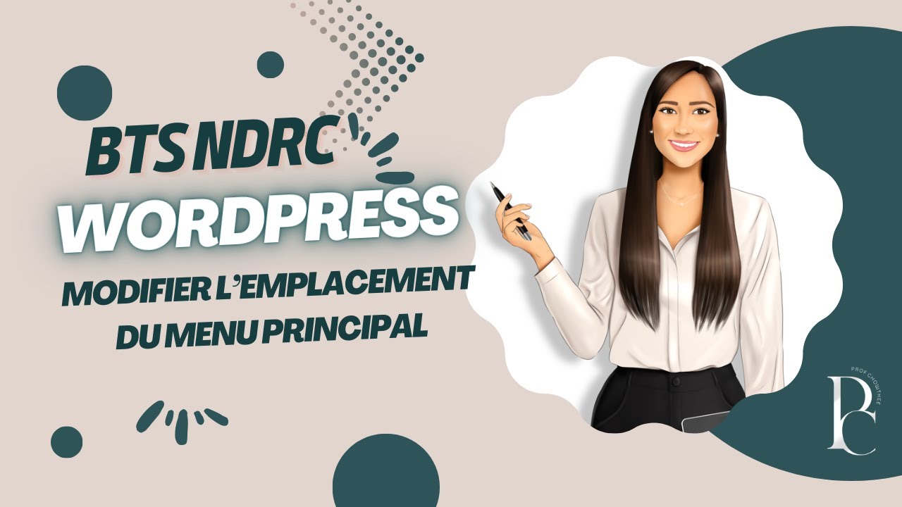 Modifier l&rsquo;emplacement du menu principal