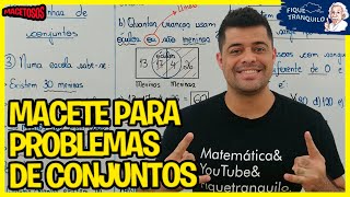 MACETE para resolver PROBLEMAS DE CONJUNTOS