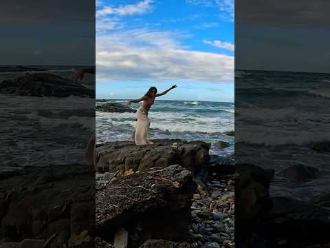 Dancing with the ocean #yoga #shorts