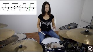 Emmanuelle Caplette Free Drum Lesson: Double Beat on Drums & Coordination on Fee