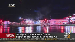 Multiple Trucks Catch Fire At Venango Co. Depot