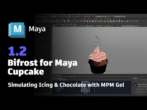 Bifrost for Maya Cupcake 1.2 – Simulating Icing & Chocolate with MPM Gel