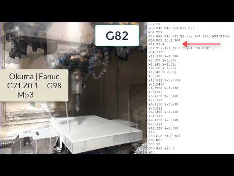 G82 Multiple Holes Code Explained -Okuma Mill