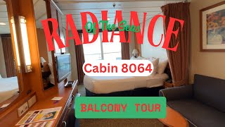 Radiance of the Seas Cabin Tour | Ocean View Balcony Stateroom 8046 | Royal Caribbean Cruise
