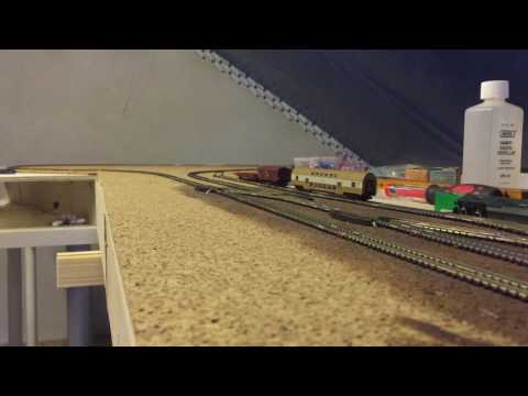 Fahrbetrieb mit Kühn Doppelstockwagen auf dem Wendemodul Digital