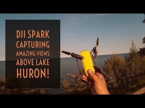 Video Drone - DJI Spark Capturing Amazing Views Above Lake Huron!