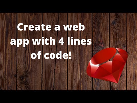 Create a web app with 4 lines of code!