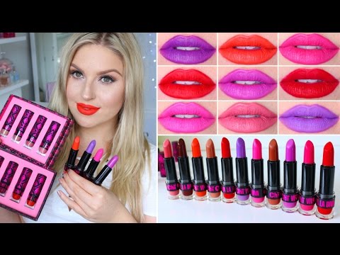 Lip Swatches & Review! ♡ Chi Chi Viva La Diva Lipsticks! Video