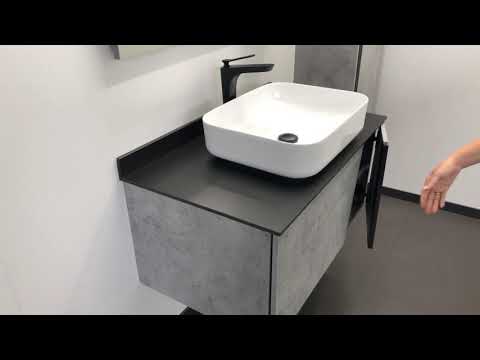 Обзор мебели для ванной комнаты Комфорти Эдинбург 90 бетон светлый Обзор мебели для ванной комнаты Комфорти Эдинбург 90 бетон светлый