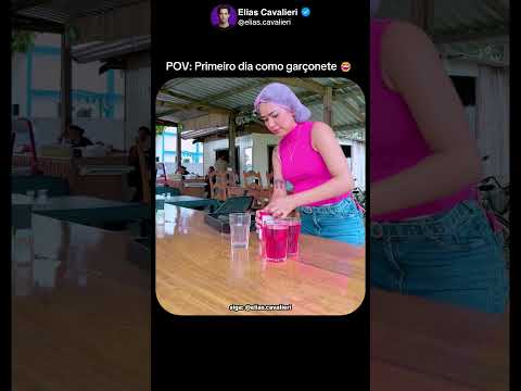 Primeiro dia de garçonete 😂