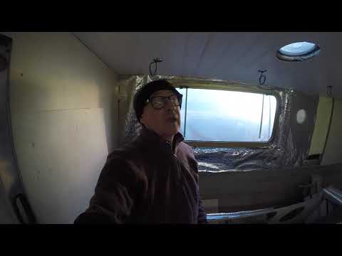 Dutch Barge restoration and conversion: 15. Boarding out the walls