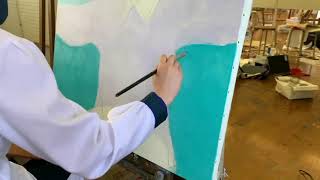 【美術コース】2021作品展・作品制作風景　油絵専攻（後半）